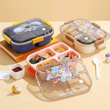 4 Compartment Lunch Box With Spoon