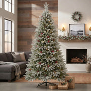 Pine Snow Flocked Christmas Tree with Pine Cones, Berries and 3000 Leaves for Indoor Festive Decorations available in Nairobi, Kenya