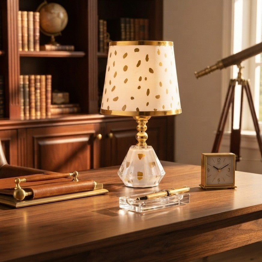Golden Polka Bedside Table Lamp