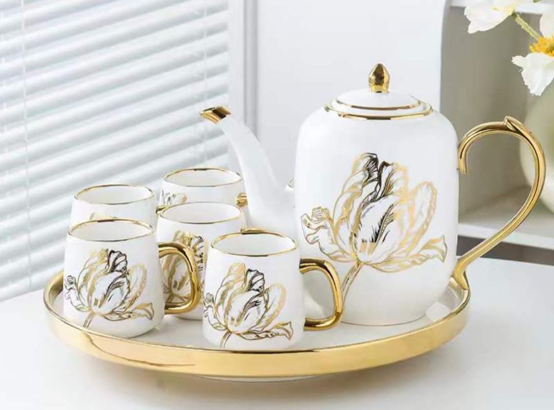 8 Piece Rotating Tea Set