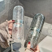 Portable toothbrush and paste holder with ripple design