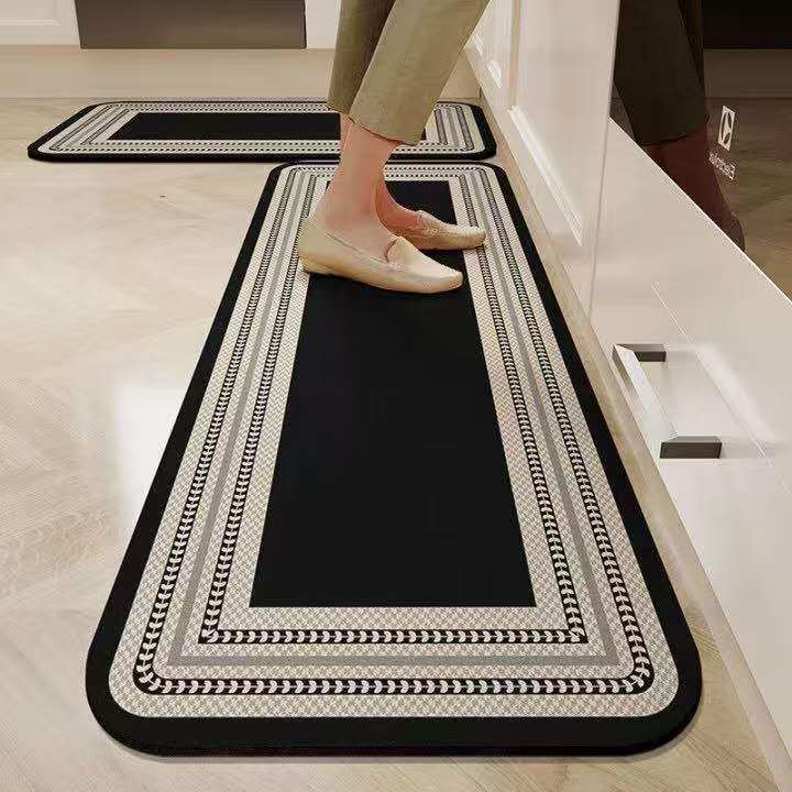 Rubber Bottom Anti Slip Kitchen Mats 2pcs Set