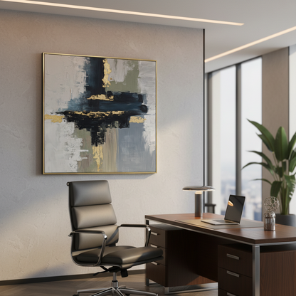 Abstract Oil Painting With Frame