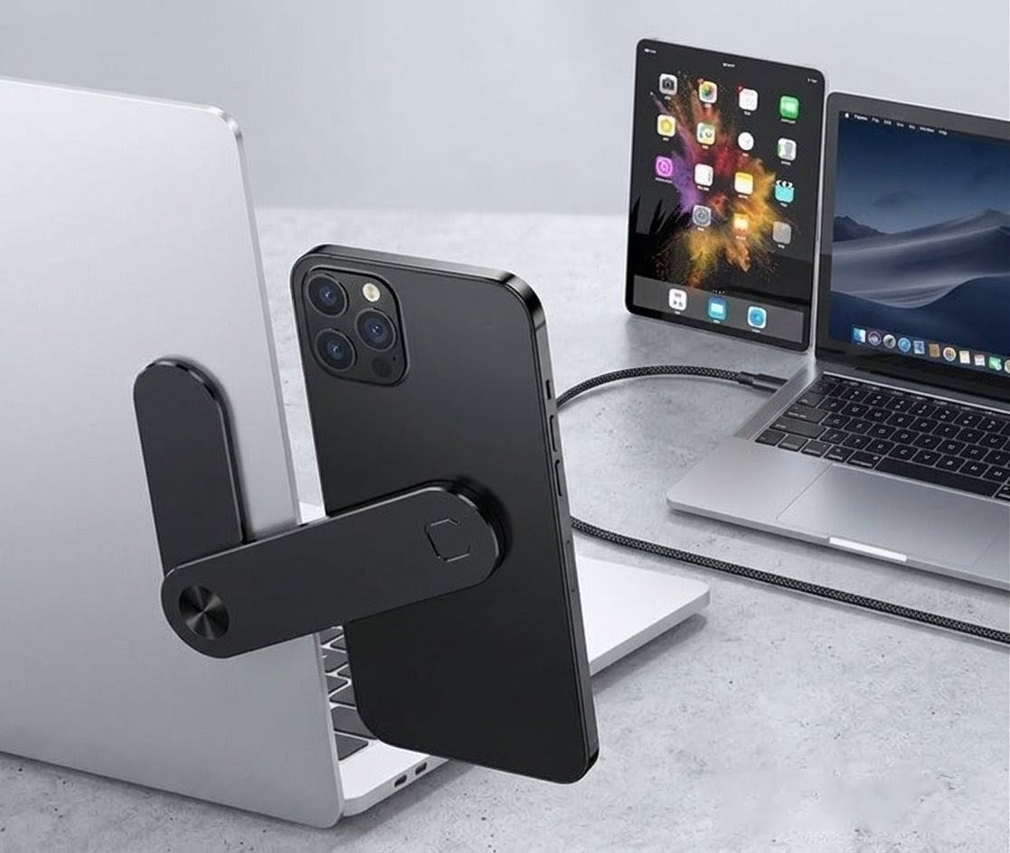 2in1 Magnetic Laptop Side Mount Screen Holder