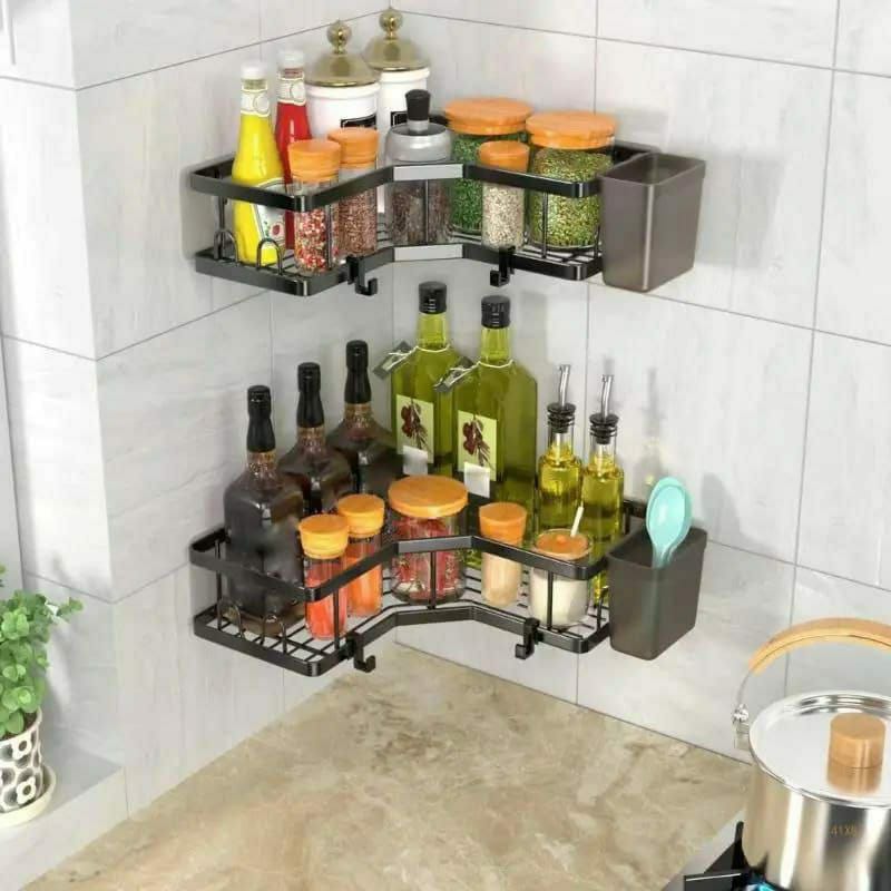 2 Pcs Bathroom Shower Caddy with Toothbrush Holder