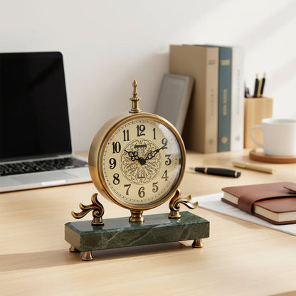 Antique Clock with Marble Base