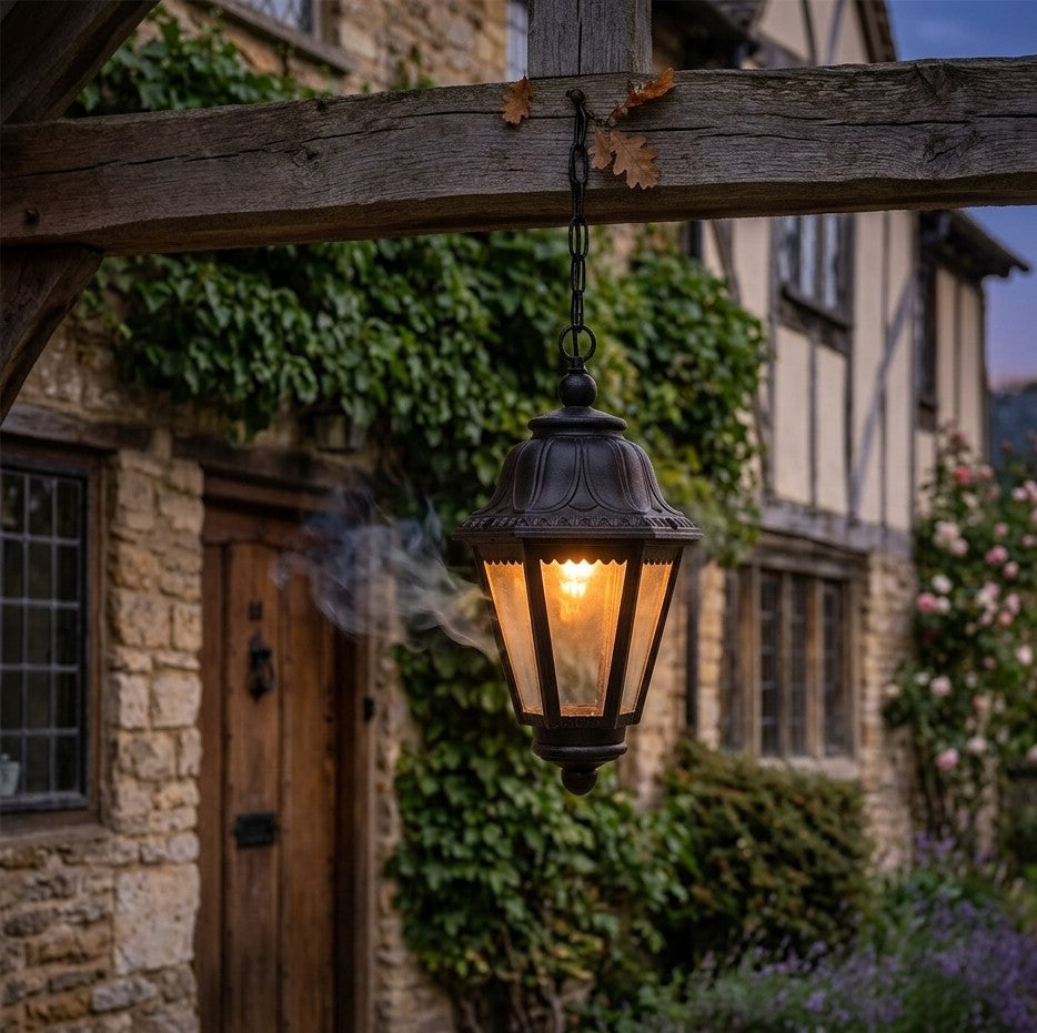 Outdoor Hanging Lamp E27 Black Lantern Light LL 905D-BK