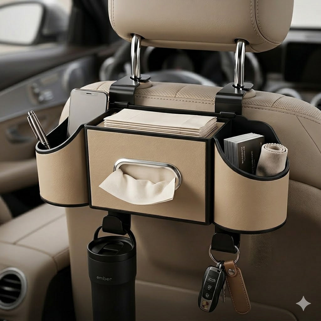 7-in-1 Car Rear Seat Storage Box