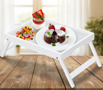 Breakfast In Bed Foldable Bamboo Tray