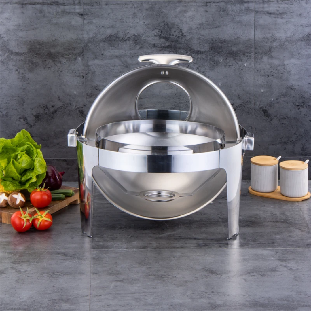 Round Roll Top Chafing Dish