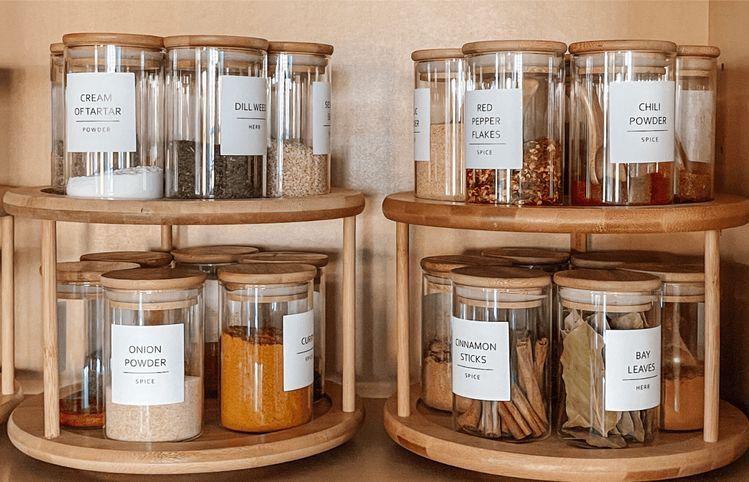 12 PCs Glass Spice Jar