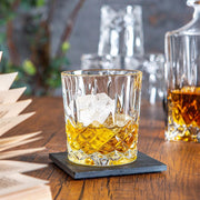Set of 6 short whisky juice glasses, heavy-duty and classy glassware for drinks and cocktails. 
