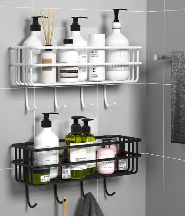 Multipurpose Bathroom Organizer With Hooks