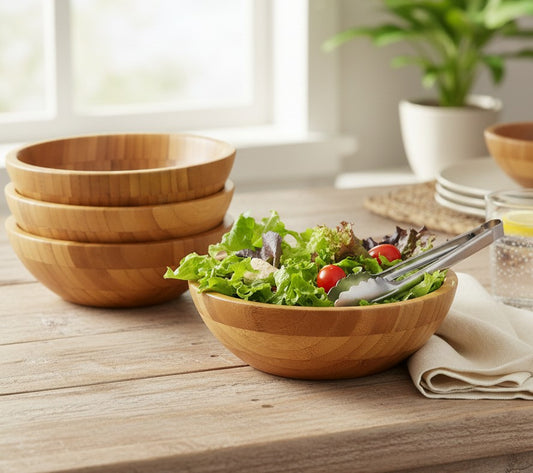 High quality bamboo mixing and salad bowl