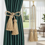 Gold Tassel Curtain Tiebacks Rope Holders