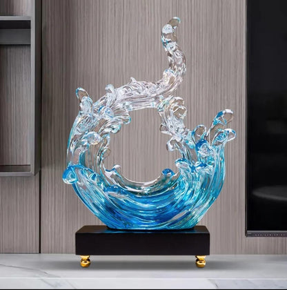 Decorative Lokori Ocean Art Crystal Sculpture