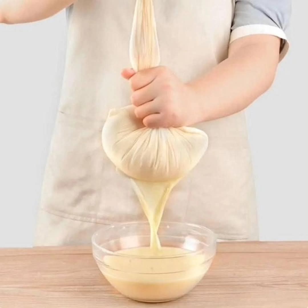 Drawstring cheese cloth, 45×60cm, for straining, cheese making, and kitchen use