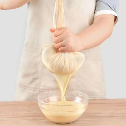 Drawstring cheese cloth, 45×60cm, for straining, cheese making, and kitchen use