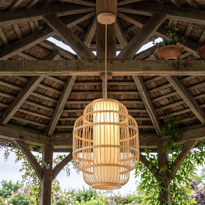 Bamboo Pendant Lamp – Oval Woven Design-PL WD25-25