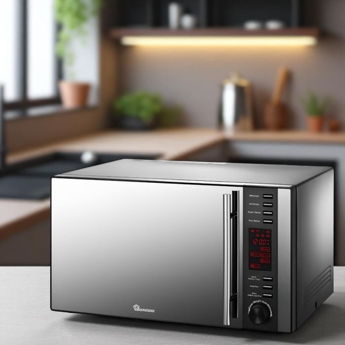 Ramtons 25 liter black microwave and grill with digital controls
