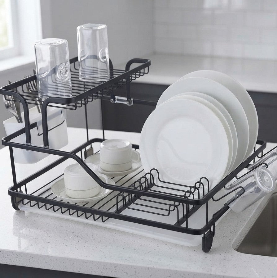 Large Single Layer Carbon Steel Dish Rack
