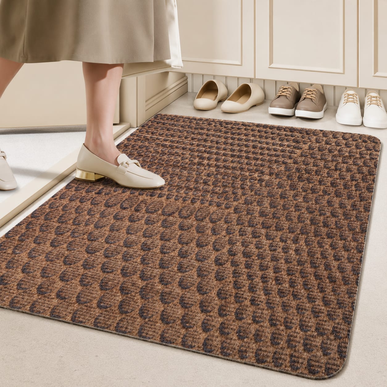 Swirl Design Entry Mat 50 × 80 cm