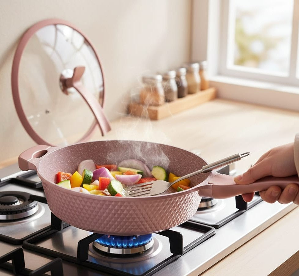 Diamond Nonstick Pan with Lid