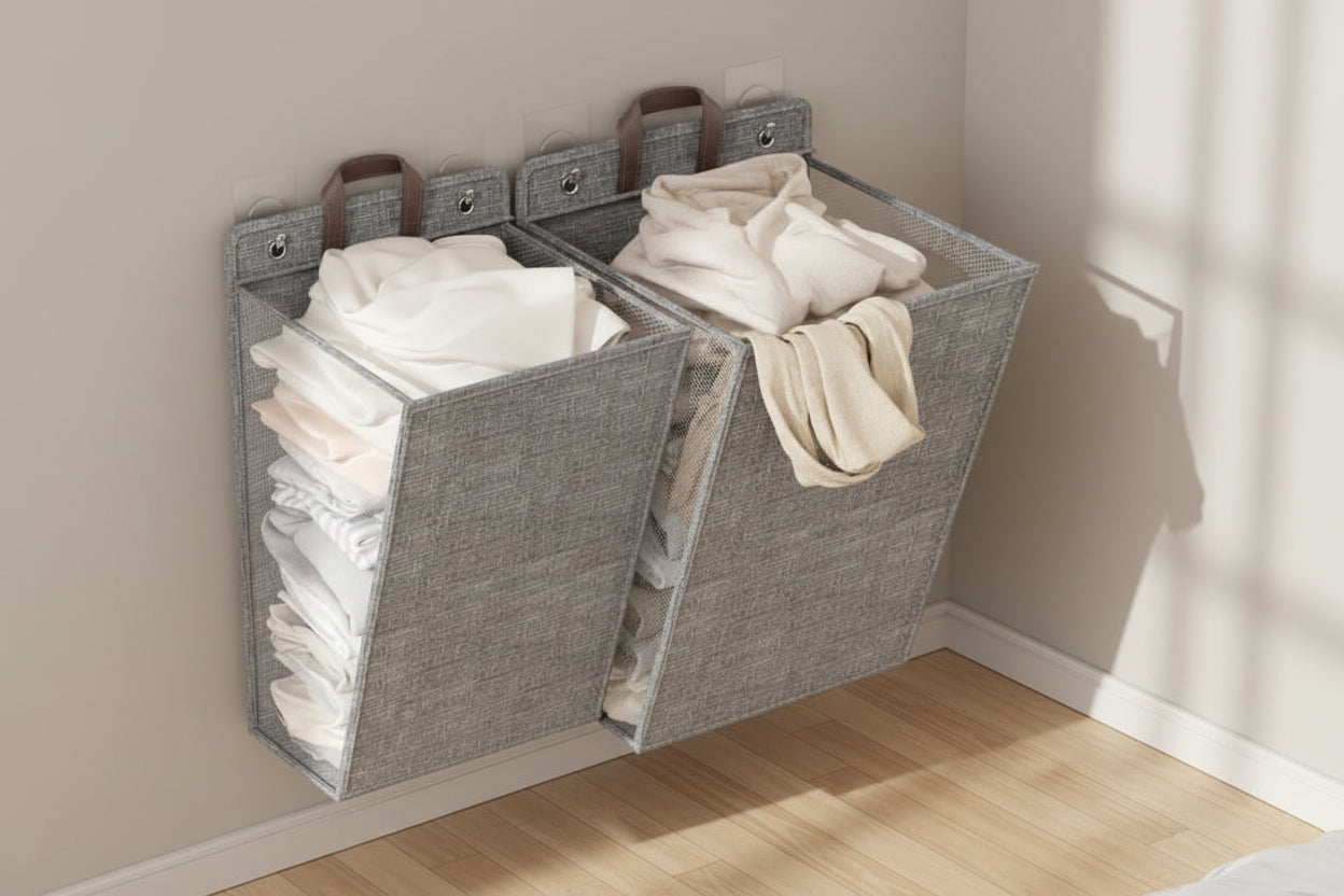 Foldable Adhesive Laundry Basket