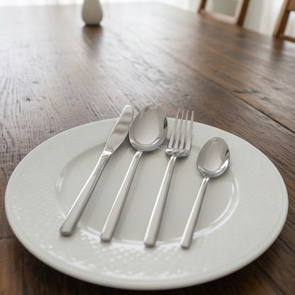 30Pcs gold and silver plated stainless steel cutlery set