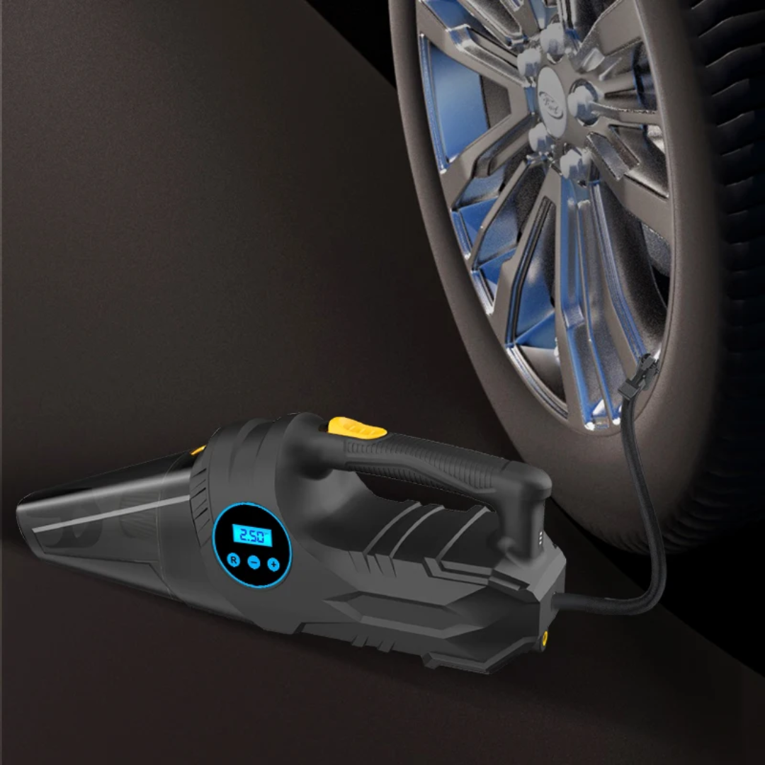 Portable Car Tyre Inflator & Vacuum Cleaner