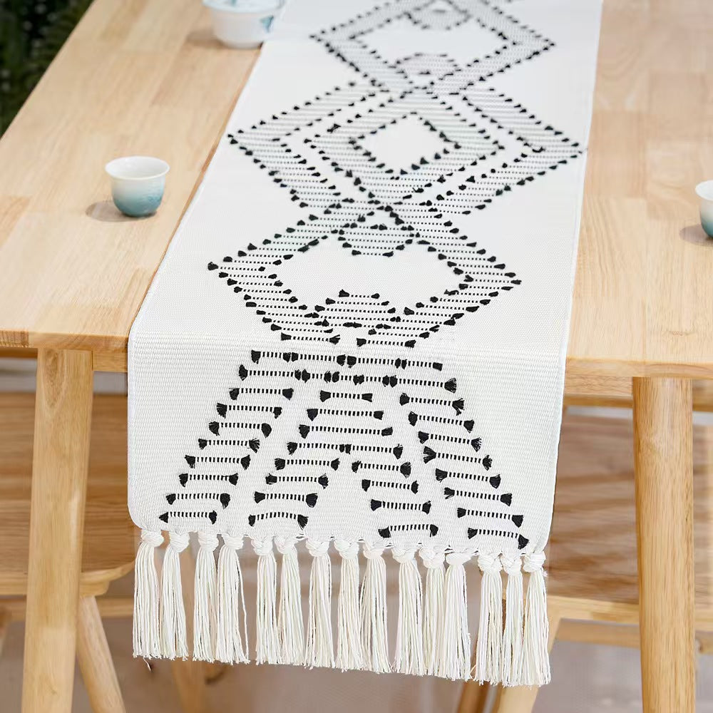 230cm Decorative table runner for dining and coffee tables, elegant home décor table cover