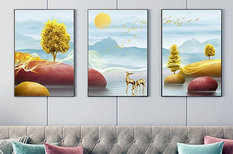 3Pc Wooden Wall Hangings