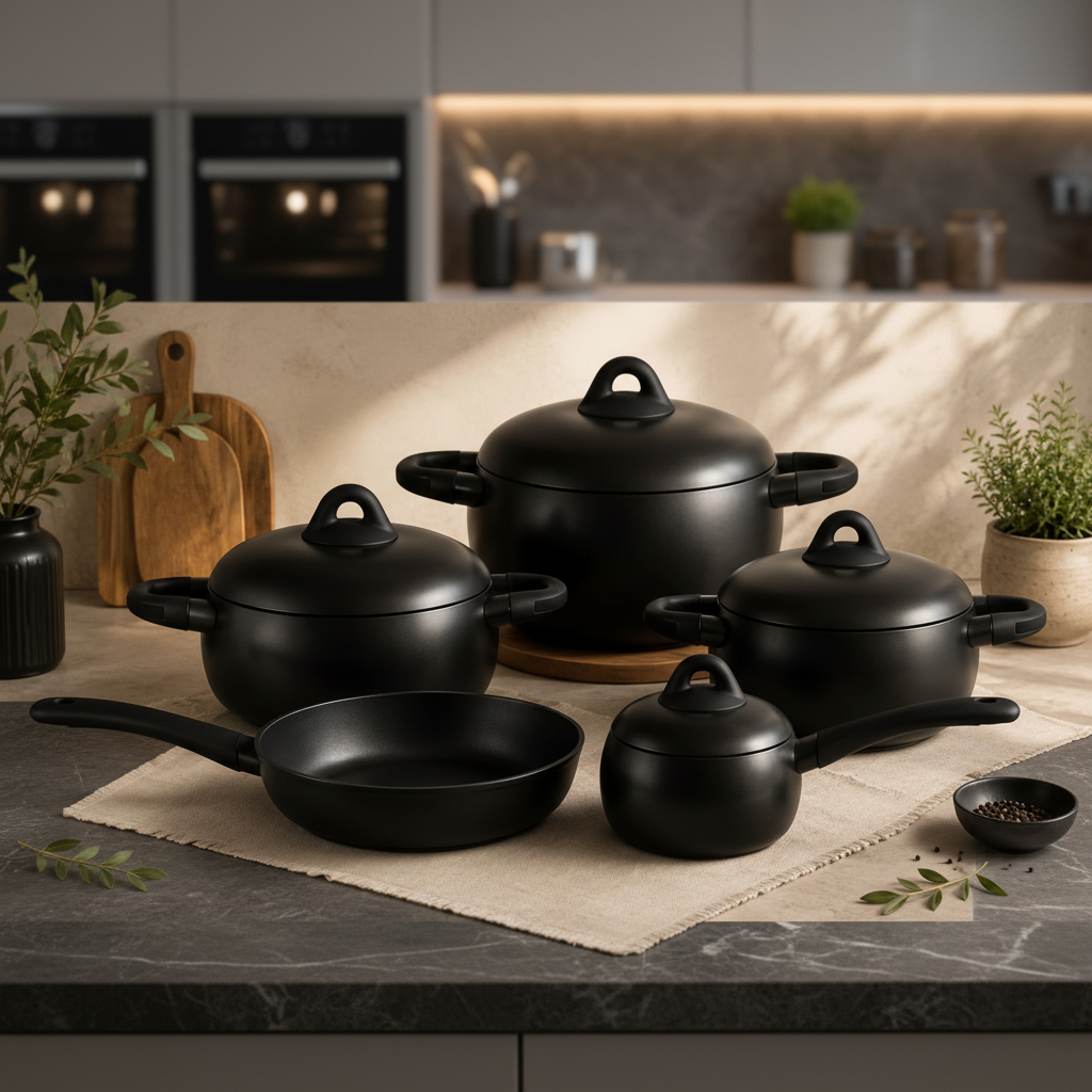 9 Piece Forged Aluminium Ceramic Cookware Set