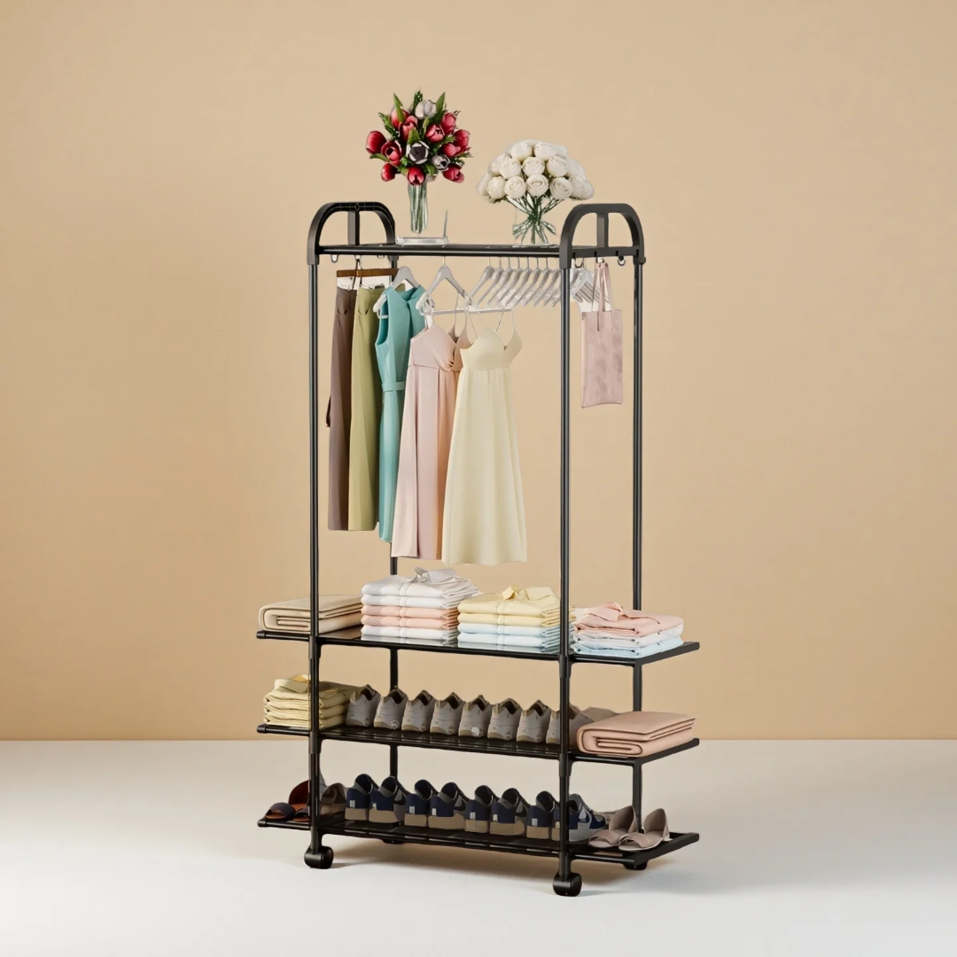 Clothing Rack With Wheels