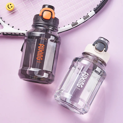 Cute Sports Water Bottle With Straw