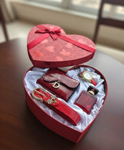 Valentines gift set for men with wallet, perfume, belt, watch, and fancy gift box