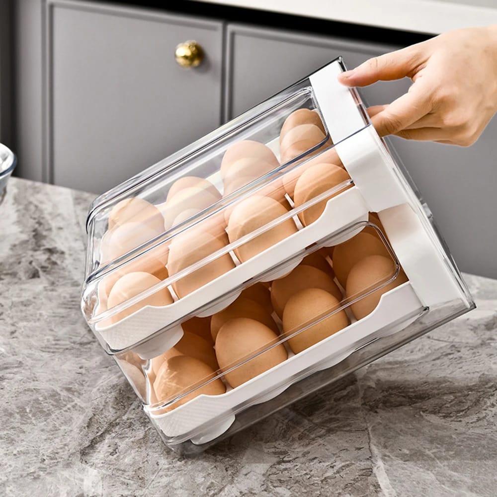 Acrylic Double Layered Egg Storage Box