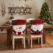 Christmas dining chair back cover for festive dinner room decoration