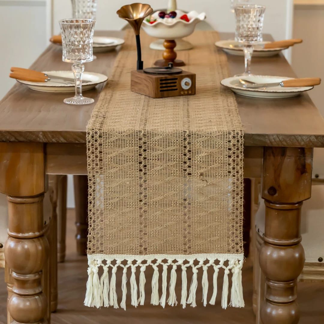 Bohemian Style Table Runner with Tassels