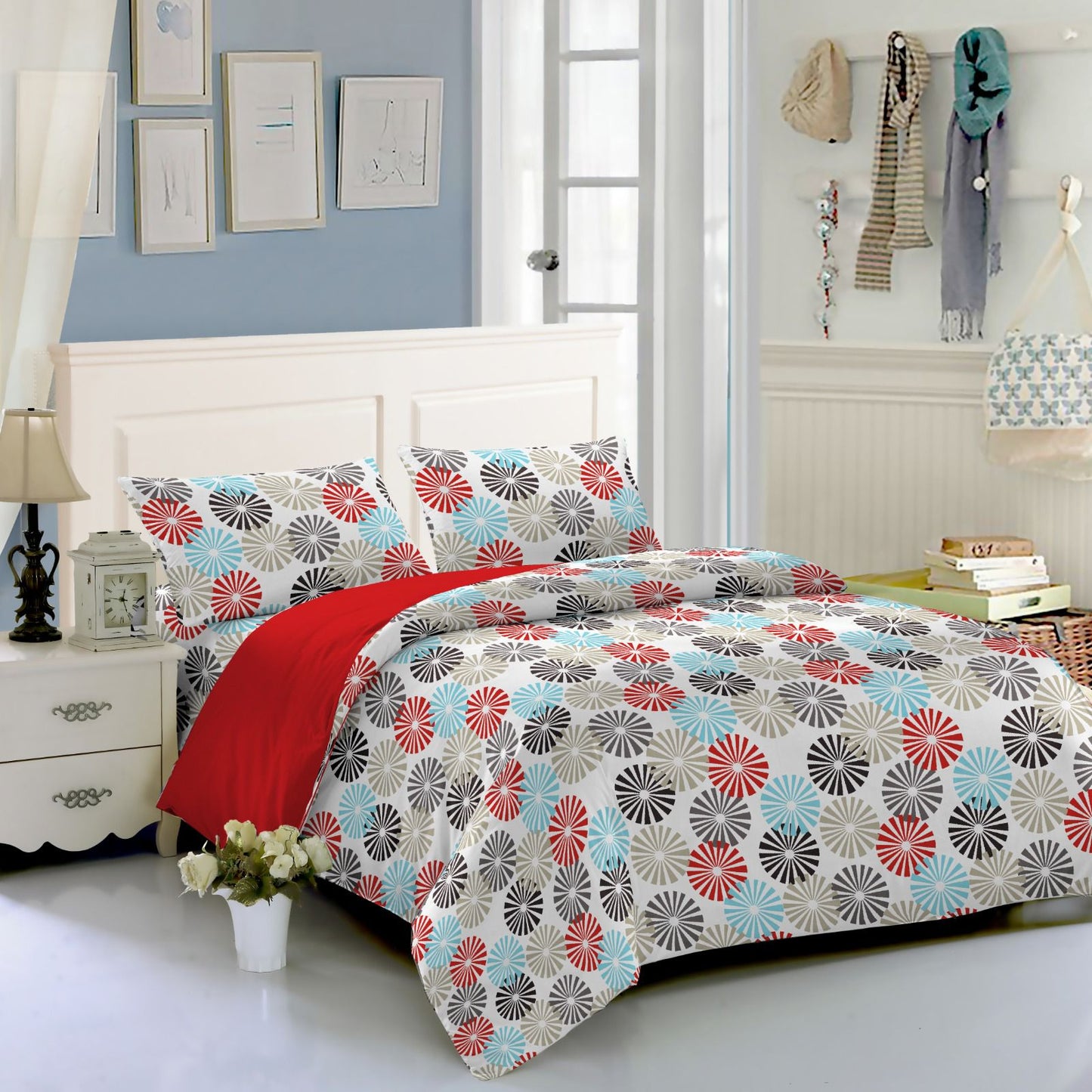 6Pcs Cotton Double-Sided Duvet Cover Set