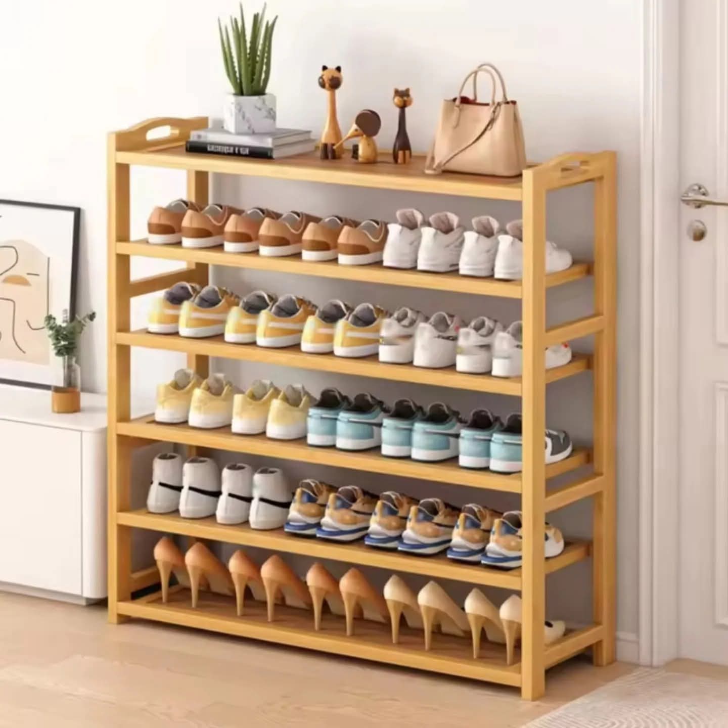 6 Layer Bamboo Shoe Rack