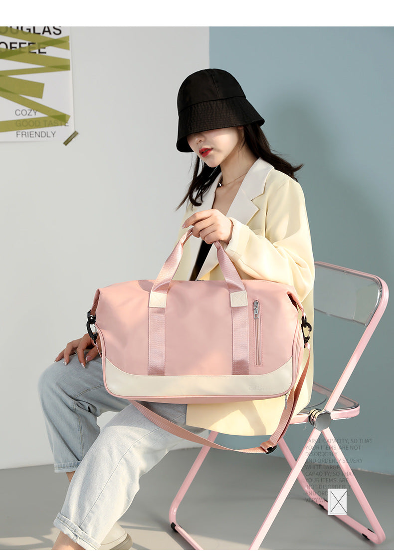 Travel Bag Non-Expandable – Black & Peach – Durable and Stylish