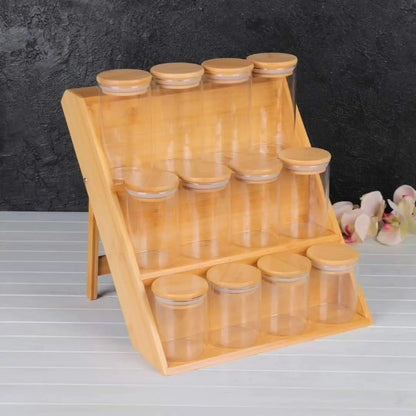 3-Tier Bamboo Spice Rack Set
