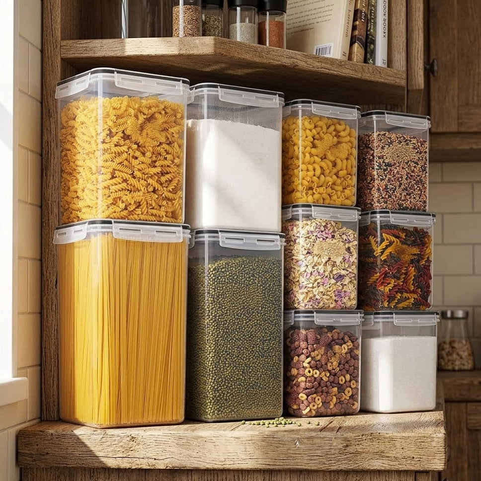 10 Piece PP Food and Cereal Storage Containers Set