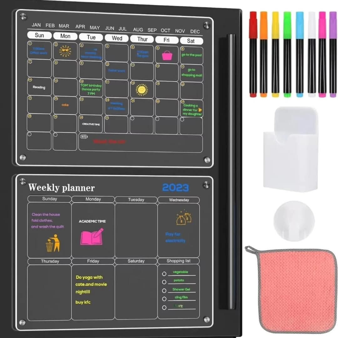 2pc Magnetic Fridge Planner