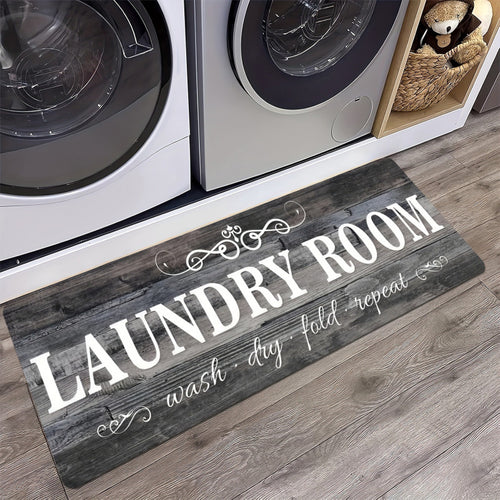 Long anti-slip laundry room mat with waterproof backing, 120×40 cm