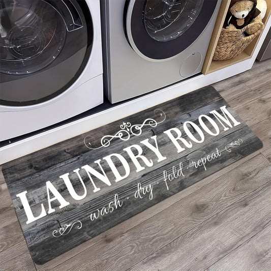 Long anti-slip laundry room mat with waterproof backing, 120×40 cm