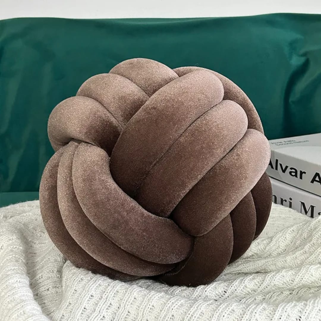 30cm Hand Woven Knot Ball Pillow