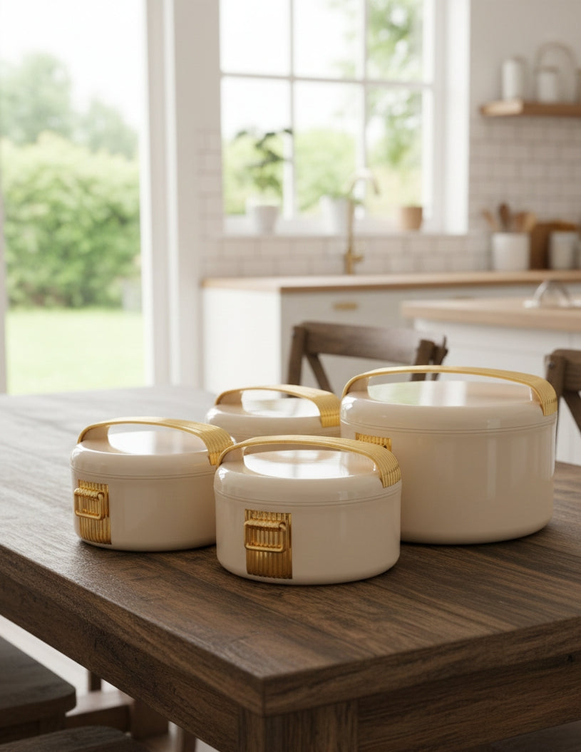 Four-pieces hotpot set in assorted capacities
