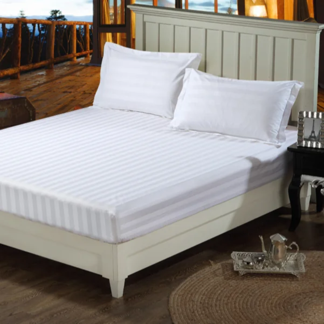 Striped Cotton Bedsheet Set